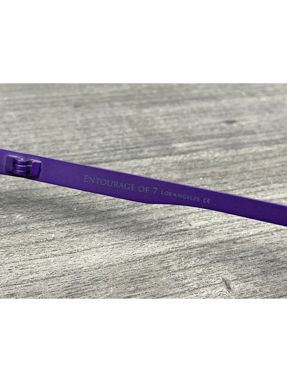 Entourage of 7 ‘Riverside’ 52[]18-140 Purple Titanium Eyeglasses Half Rim Frames